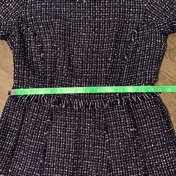 Eliza J Sparkly Textured Blue and White Dress - Picture 8 of 9